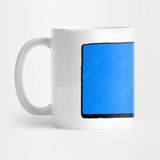 Bright Blue South Dakota Outline Mug